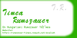 timea rumszauer business card